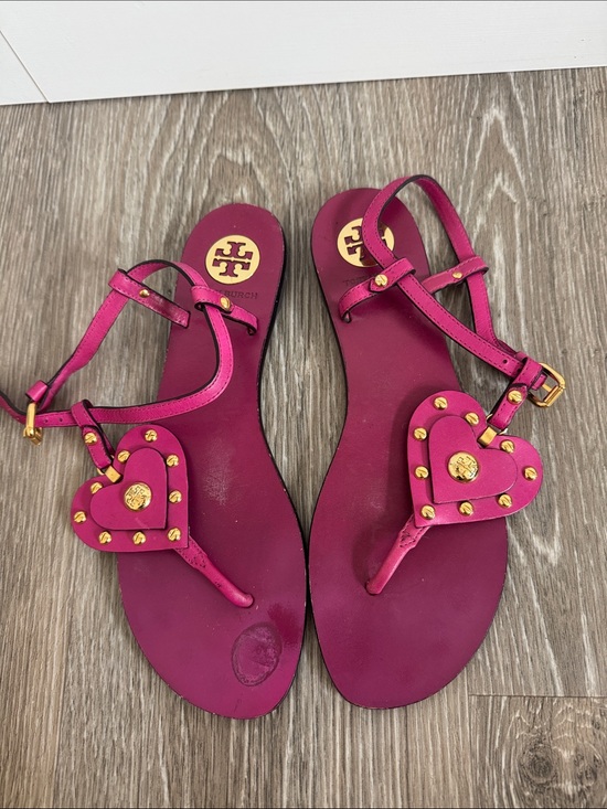 Tory Burch Shoes - Tory Burch Heart Stud Leather sandals